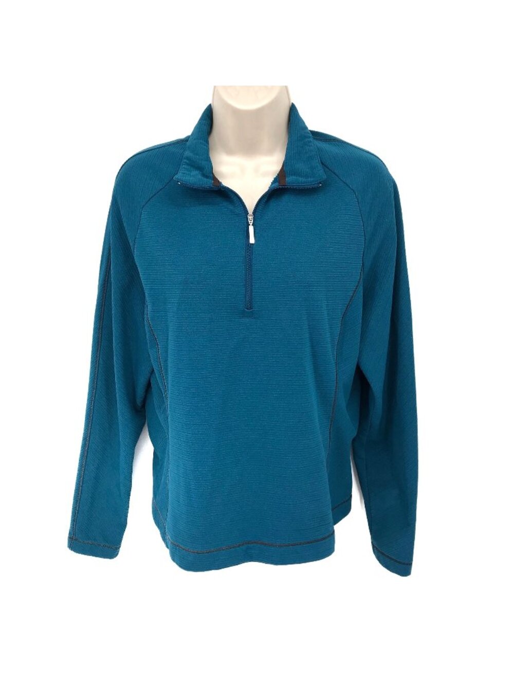 Nike Golf Womens Fit Dry Blue Quarter-Zip Pullover Long Sleeve Top M